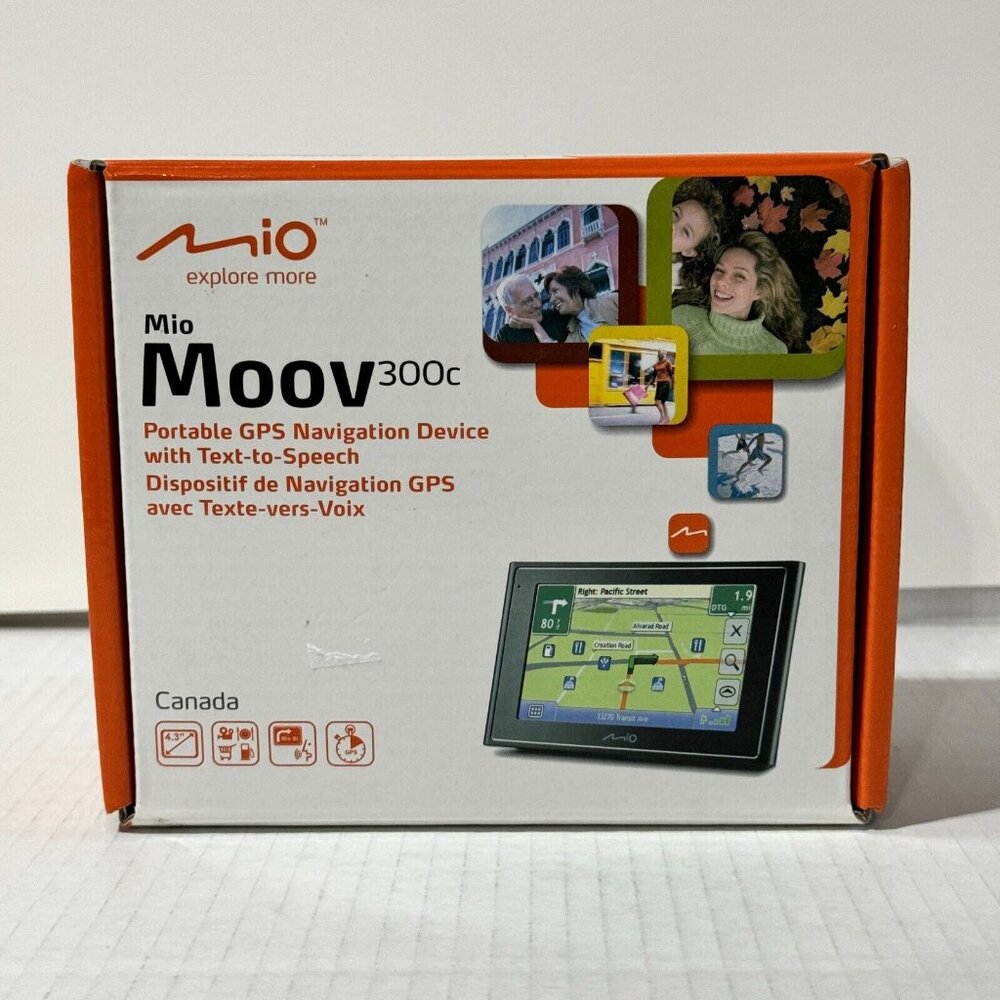 Mio Moov 300c Portable GPS Navigation Device with Text-to-Speech NEW OPENED BOX